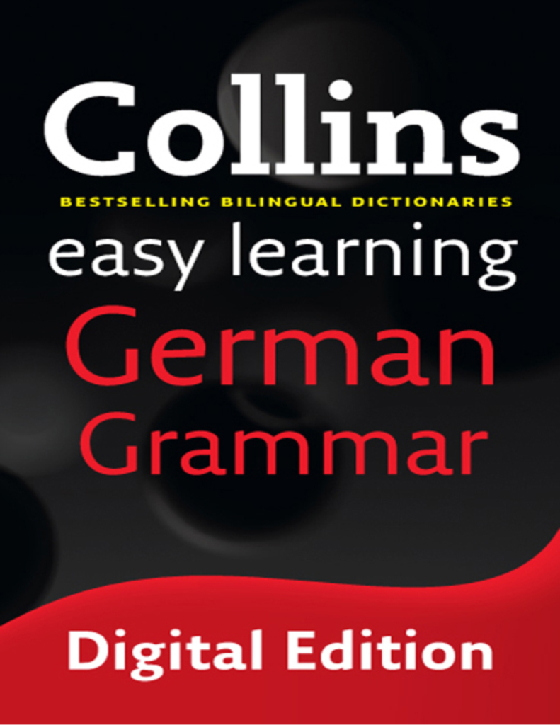 Collins Easy Learning German Grammar Book – Free Pdf Books