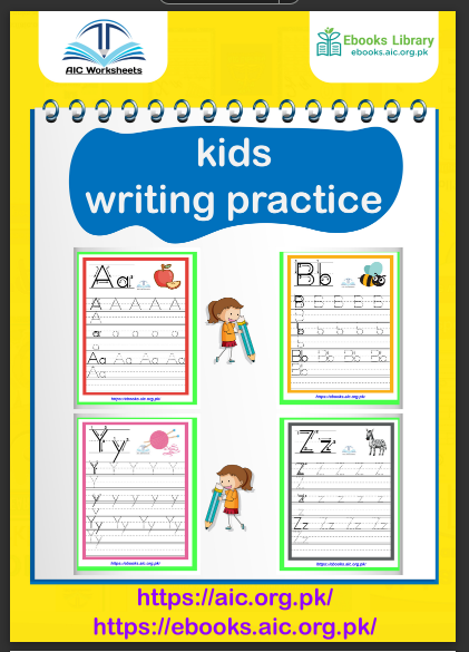 Kids writing practice